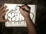Download Video Drawing Marco Throw up and graffiti character- Mr Chino- (Sureno Bang- Instrumental)