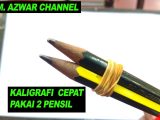 Download Video KEREN..! CARA MEMBUAT KALIGRAFI 2 PENSIL