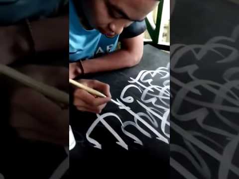 Download Video Cara Menulis Kaligrafi dengan Kuas_Ust. Abd. Rohim LEMKA_(Islamic Calligraphy Painting)