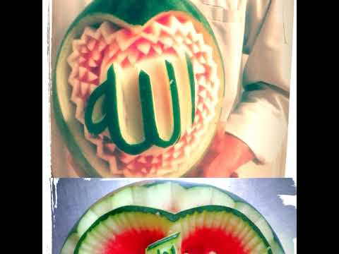 Download Video Kaligrafi buah semangka Lafadz Allah