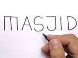 Download Video HEBAT, cara menggambar MASJID dari kata MASJID