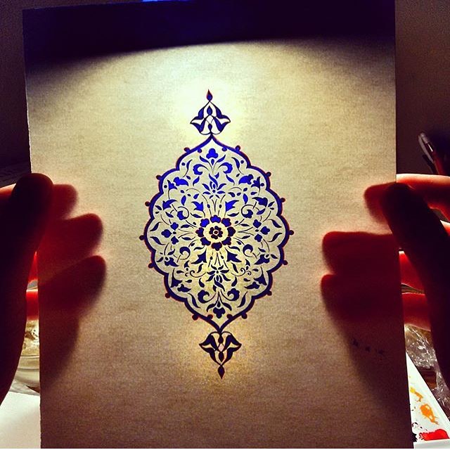 By @dilekshar .
.
.
.
.
.
#art#illumination#pattern#painting#gold#gilding#islami…