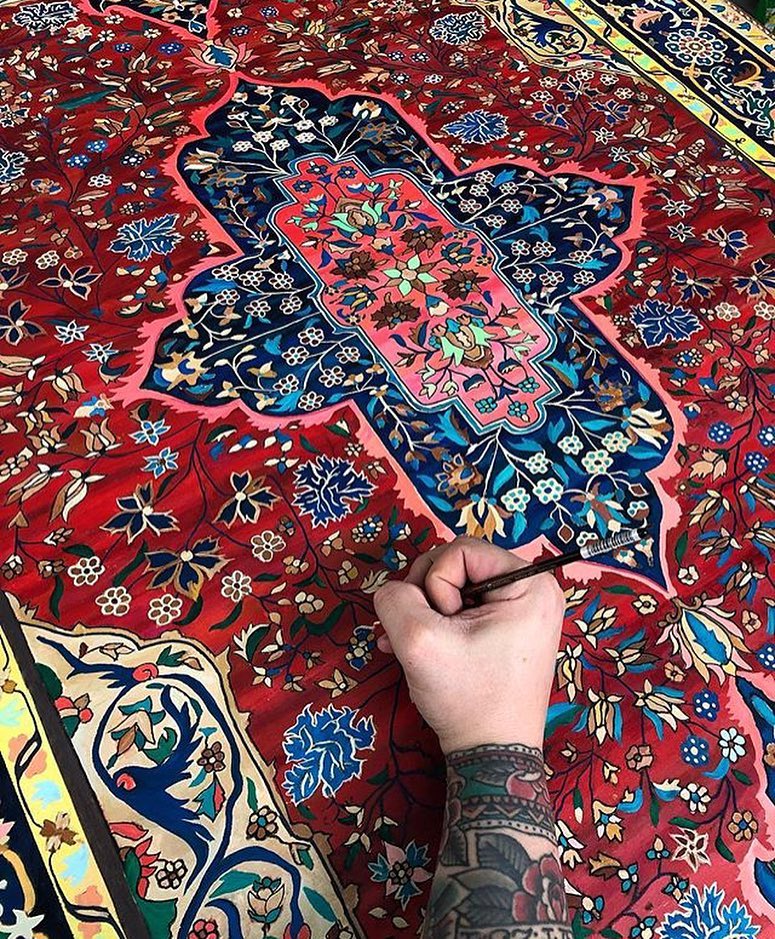 By @jasonseife .
.
.
.
.
.
.
#art#painting#persian#rug#carpet#pattern#floral#art…