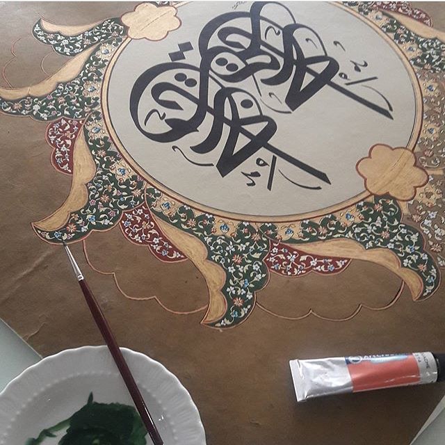 By @nurgul.cimen .
.
.
.
.
.
.
.
.
#art#arabic#calligraphy#tezhip#illumination#p…