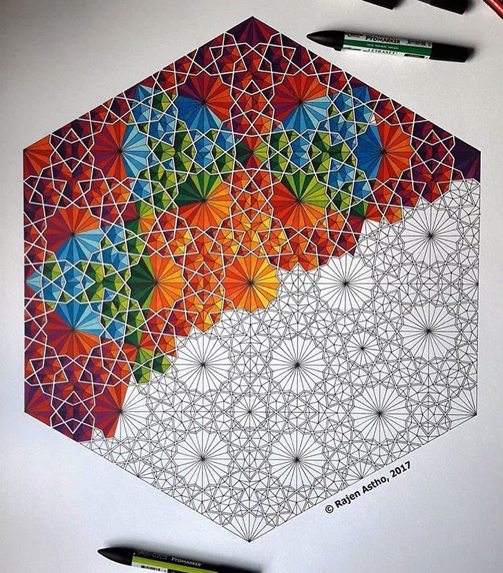 By @rajen.astho .
.
.
.
.
.
#art#drawing#geometry#pattern#painting#details#islam…