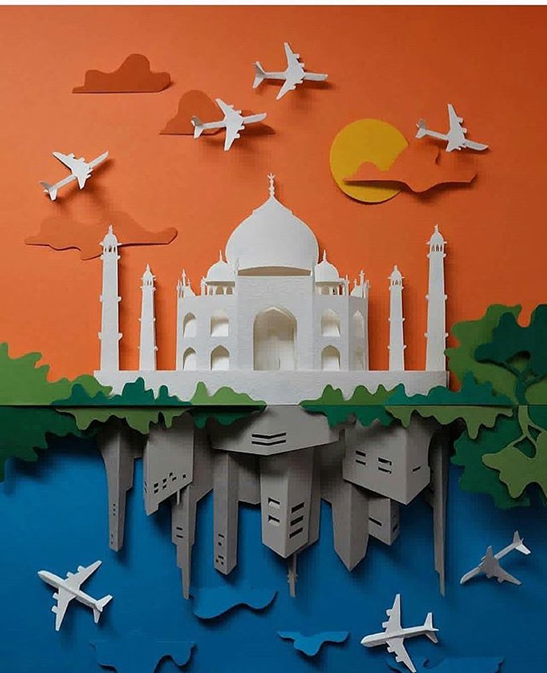 Tag someone from India.
Taj Mahal paper cut art
.
.
Follow us on Facebook @artnf…