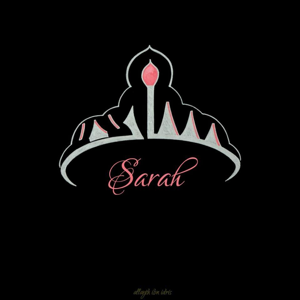 By @allaythibnidris .
.
.
.
#Sarah#Arabic#calligraphy#crown#tiara#princess#nobil…