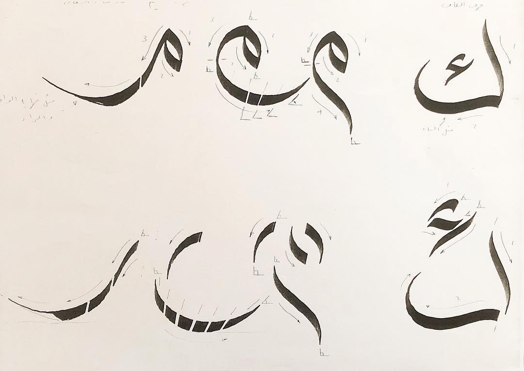 Download Kaligrafi Karya Kaligrafer Kristen طريقة كتابة بعض الحروف بخط الوسام . #abstractart #modernart #contemporaryart #ar…-Wissam