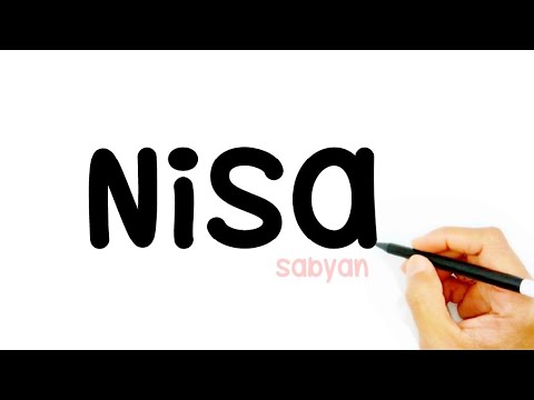 Download Video Cantik, cara menggambar kata NISA menjadi gambar NISSA SABYAN GAMBUS