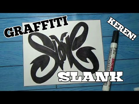 Download Video Cara Menggambar Grafiti Logo SLANK Sangat Mudah