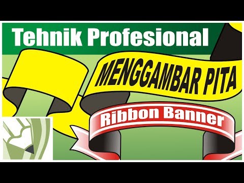 Download Video Cara Menggambar Logo Pita Ribbon Banner Di CorelDraw