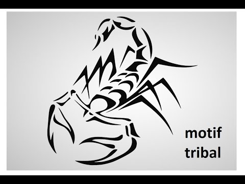 Download Video Step by step,menggambar kalajengking motif Tribal.