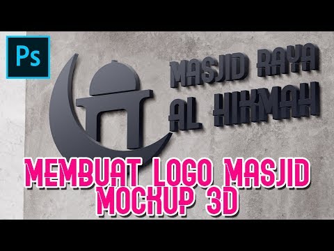 Download Video Tutorial Cara Membuat Logo Masjid Mockup 3D Photoshop