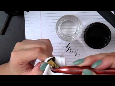 Download Video 2. Pointed Pen Calligraphy 101: Setting and holding the oblique holder