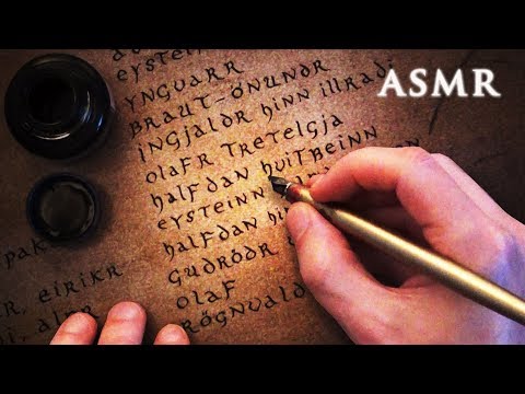 Download Video ASMR Dip Pen Calligraphy Writing | Old Norse Myth Kings | Beowulf
