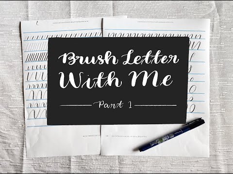 Download Video BRUSH LETTER WITH ME// Calligraphy With Tombow Fudenosuke Brush Pen PART 1