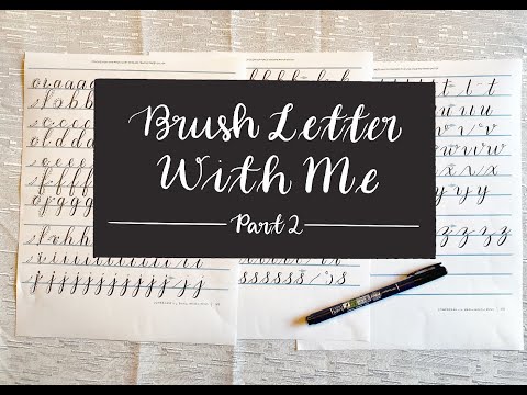 Download Video BRUSH LETTER WITH ME // Calligraphy with Tombow Fudenosuke Hard Tip Brush Pen  PART 2