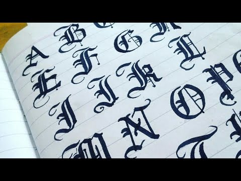 Download Video Blackletters Calligraphy | Gothic Calligraphy letters A to Z Old English Handwriting