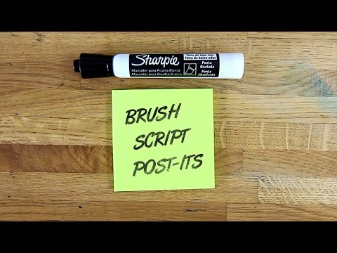 Download Video Brush Script Post-its | Sharpie Marker Calligraphy