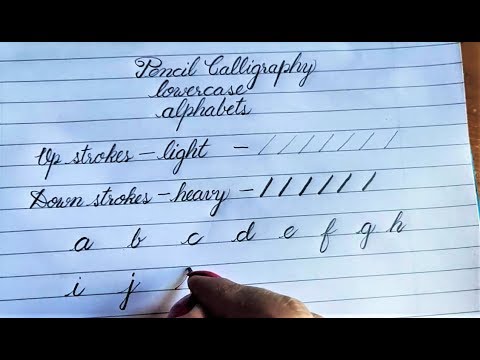 Download Video Calligraphy Alphabets | Pencil Calligraphy for beginners | Lowercase Alphabets | Small Letters