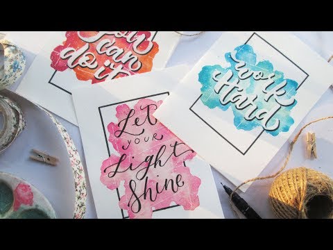 Download Video How To: DIY Easy Watercolor Background and Calligraphy