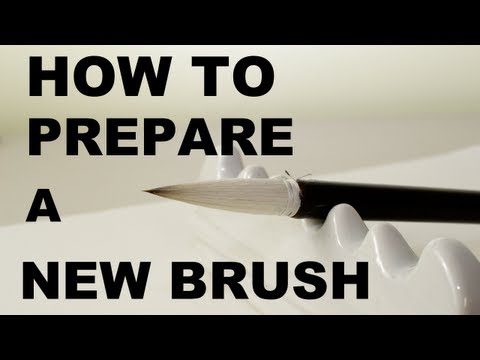 Download Video How to Prepare a New Brush: Japanese Calligraphy Tutorials for Beginners