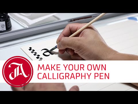 Download Video How to make a handmade calligraphy pen with everyday materials