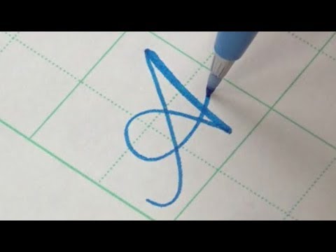 Download Video How to write Copperplate Calligraphy Alphabet with a Pentel Touch Brush Pen