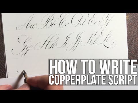 Download Video How to write Copperplate Calligraphy Alphabet