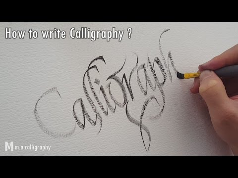 Download Video How to write calligraphy with a flat brush ?
