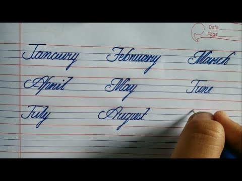 Download Video January, february cursive writing learn calligraphy