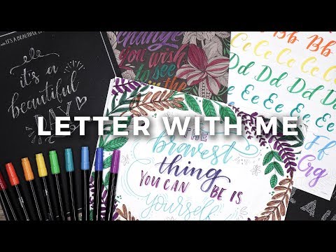 Download Video LETTER WITH ME! Calligraphy with Crayola Markers!