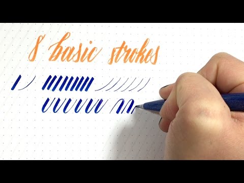 Download Video Learn Brush Lettering – 8 Basic Strokes for Brush Calligraphy