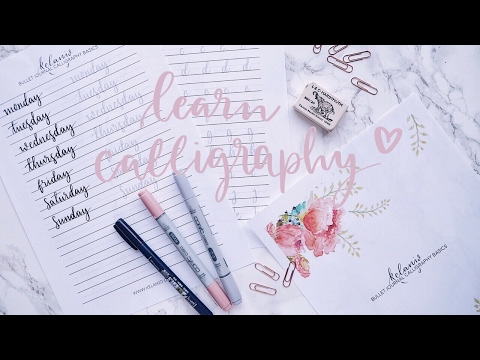 Download Video Learn Calligraphy Brush Lettering for your Bullet Journal – Tutorial with Free Practice Sheets