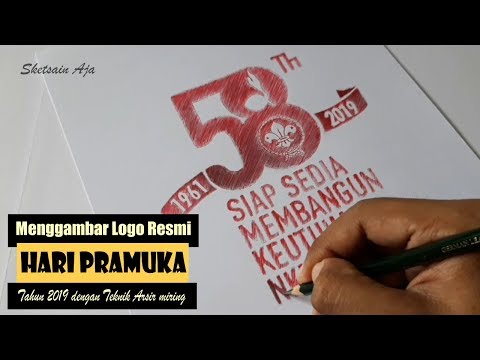 Download Video Menggambar Logo Hari Pramuka dan Cara membuat sketsa Tunas Kelapa