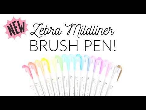 Download Video NEW! Zebra Mildliner BRUSH PENS! First Impressions, Review, Swatches, Handlettering & Calligraphy
