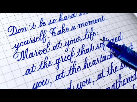Download Video Neat handwriting with a gel pen | Gel pen calligraphy
