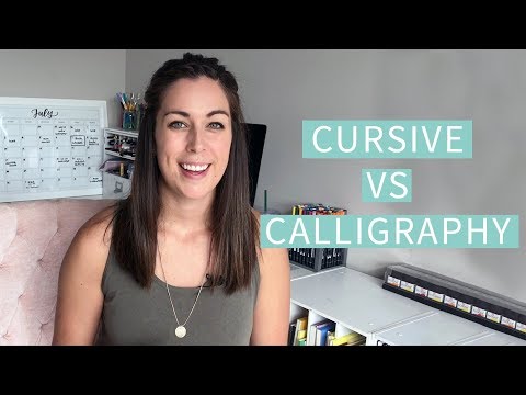 Download Video The Difference Between Cursive & Calligraphy | The Happy Ever Crafter