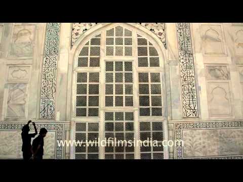 Download Video The grandeur exterior writings of The Taj Mahal…