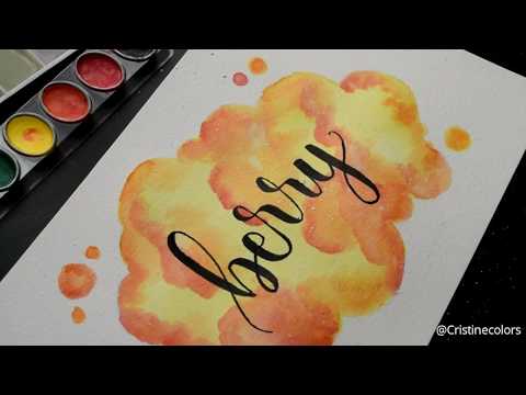 Download Video Watercolor and Calligraphy Easy Tutorial | Cristine Colors