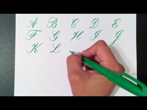 Download Video Writing the Copperplate Calligraphy Alphabet with a Pentel Touch Brush Pen