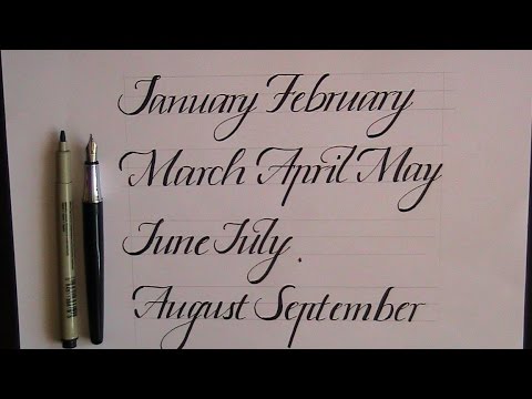 Download Video how to write in cursive (calligraphy) – months for beginners