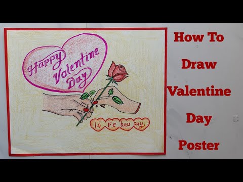 Download Video Valentine Day Drawing || Valentine Day Poster || Calligraphy Letters English || 14 February