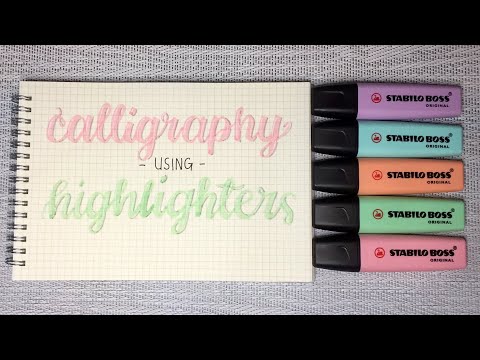 Download Video CALLIGRAPHY USING HIGHLIGHTER/STABILO #Tagalogtutorial #howtocalligraphy