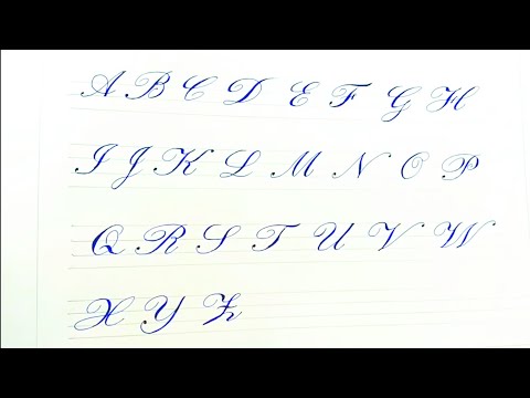 Download Video CURSIVE CALLIGRAPHY WRITING FOR BEGINNERS.A TO Z CAPITAL LETTERS.