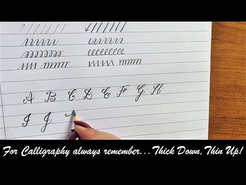 Download Video Calligraphy Alphabets | Pencil Calligraphy for Beginners | Uppercase Alphabets | Capital Letter
