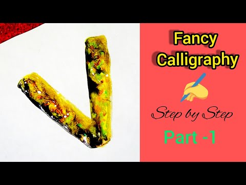 Download Video Calligraphy | How to draw Fancy English Letters For Beginners – Part = 1