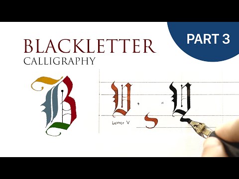 Download Video Calligraphy Lesson: Blackletter (Part 3) | Capitals Alphabet | Tri Le