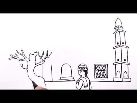 Download Video Cara menggambar masjid dari kata masjid-cara menggambar