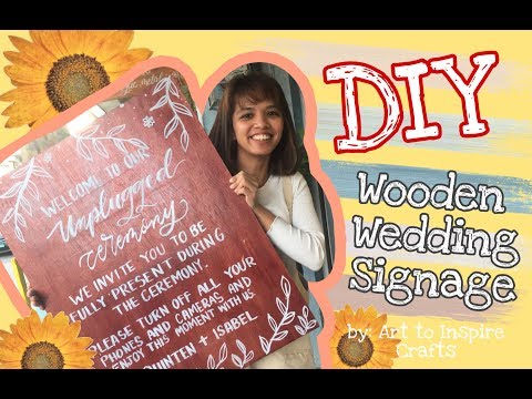 Download Video DIY Wooden Wedding Signage + Calligraphy